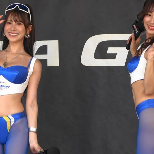 2024 SUPER GT Rd.4 FUJI RQ3 #19 霧島聖子 名取くるみ 浜嶋りな 南真琴 WedsSport Racing Gals GAZOO レースクイーンステージ 4K