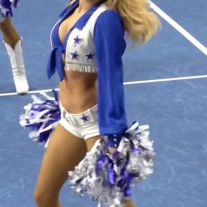 Random side quest, we performed at the Dallas Open!! 💙 #dallascowboyscheerleaders #atptour