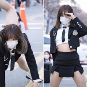 댄스팀 유스(YOUTH) 예나 'O.O (NMIXX)' 커버댄스 직캠fancam [220402 신촌 버스킹]